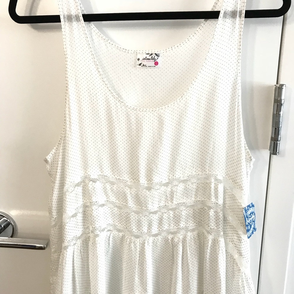 NWT Free People Lace-Striped Voile Trapeze Dress - Picture 6 of 7